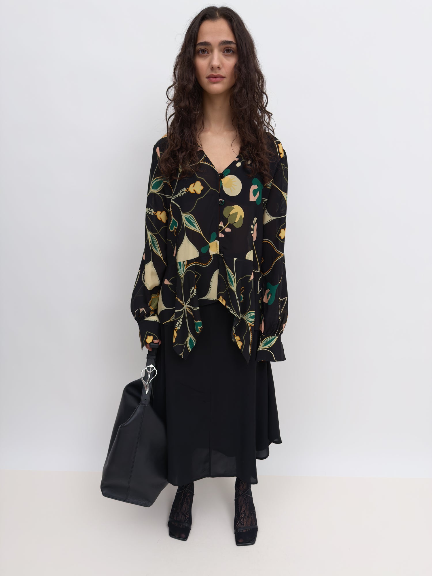 The Jane v-neck flounce blouse