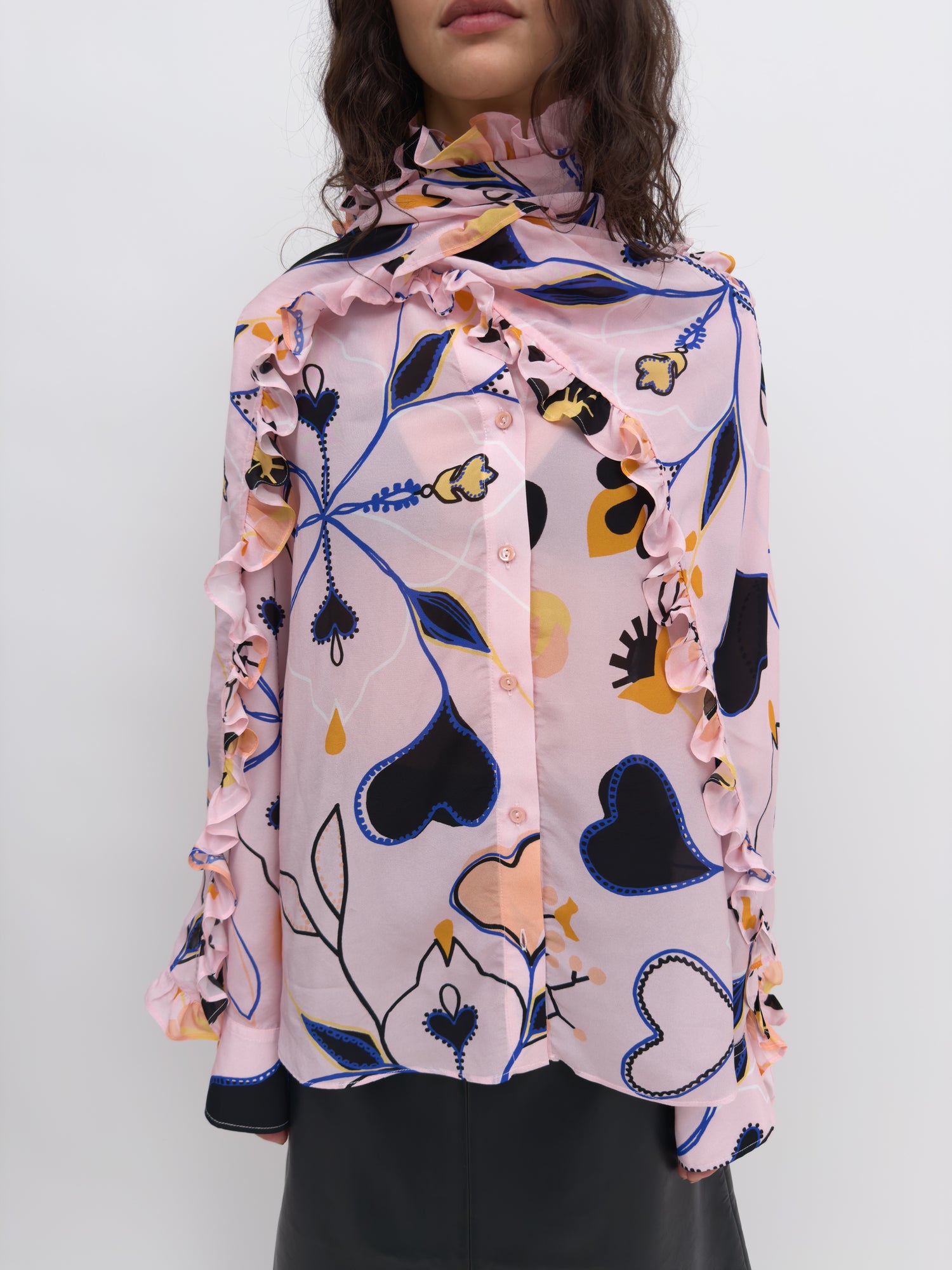 The Meryl bow tie blouse in Love Letter