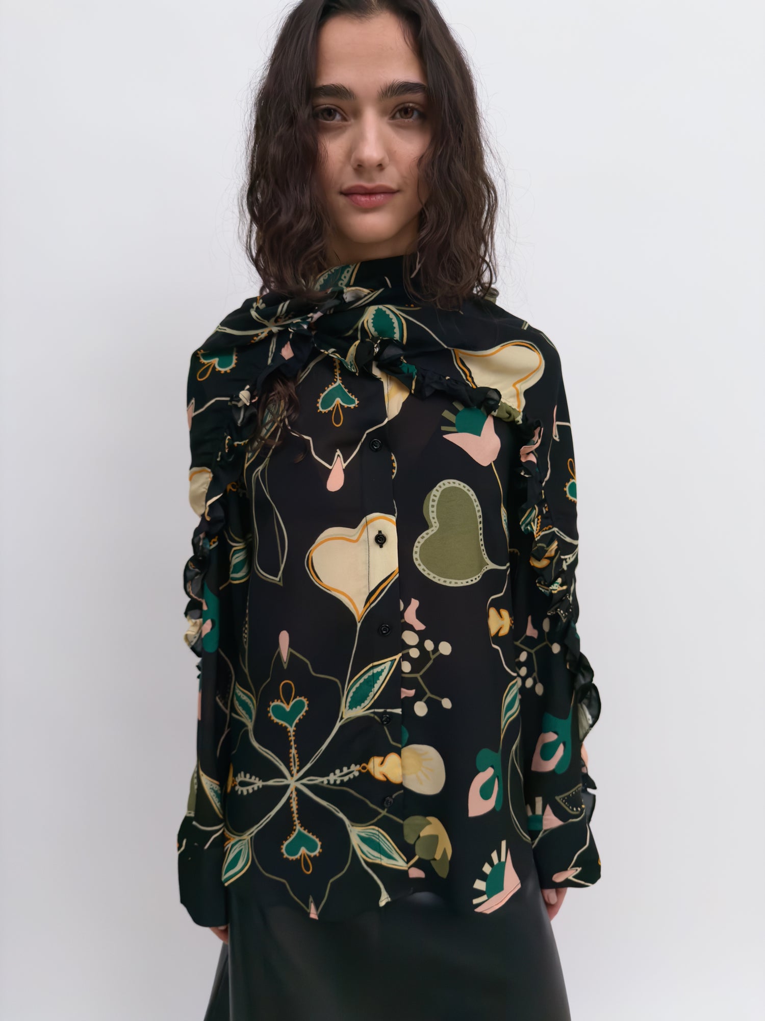 The Meryl bow tie blouse in Love Letter