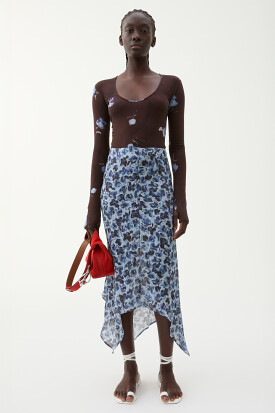 Rodebjer Turner violet ditsy skirt